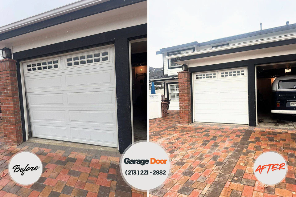 Before and after: garage door opener repair Zanesville, OH